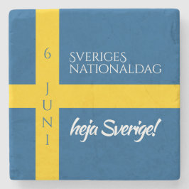 Porta-copo De Pedra Sveriges Nationaldag Bandeira do Dia Nacional da S