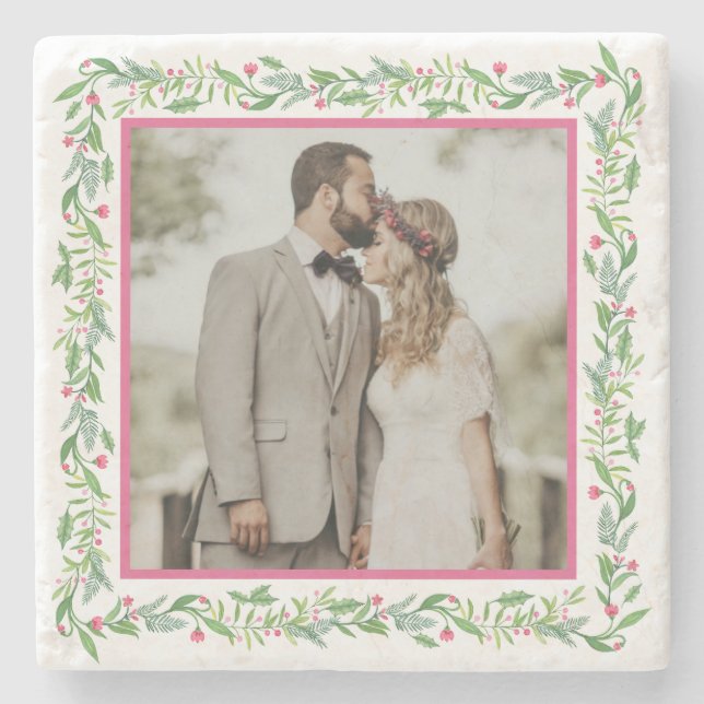 Porta-copo De Pedra Swag Evergreen do Grande Milênio | Foto (Frente)