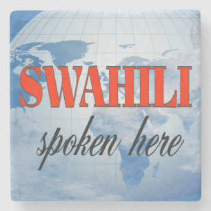 Porta-copo De Pedra Swahili falou aqui terra nublada