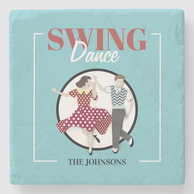 Porta-copo De Pedra Swing Dance (Frente)