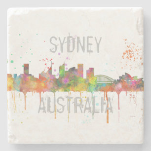 PORTA-COPO DE PEDRA SYDNEY, SKYLINE DE NSW AUSTRÁLIA