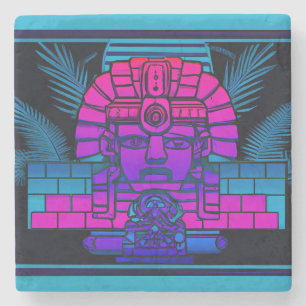 Porta-copo De Pedra Synthwave Pharaoh