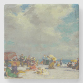 Porta-copo De Pedra Tarde de Verão na praia (por E.H. Potthast)