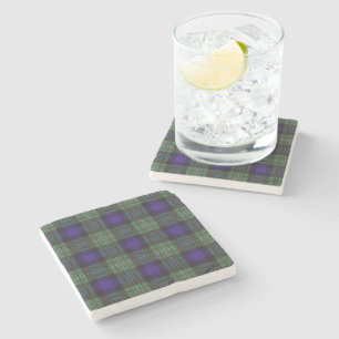Porta-copo De Pedra Tartan do Scottish da xadrez do clã de Ferguson