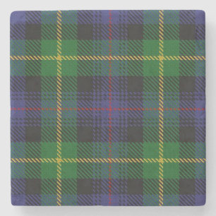 Porta-copo De Pedra Tartan escocês velho de Farquharson do clã da