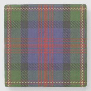 Porta-copo De Pedra Tartan escocês velho de MacLennan do clã da