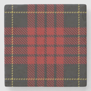 Porta-copo De Pedra Tartan escocês velho de MacQueen do clã da taber
