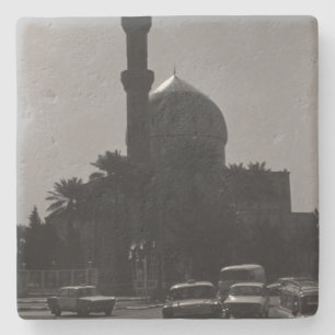 Porta-copo De Pedra Táxis da mesquita de Bagdá no Iraque vintage