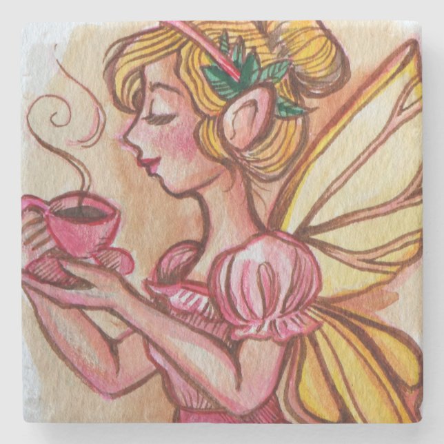 Porta-copo De Pedra Tea Fairy (Frente)
