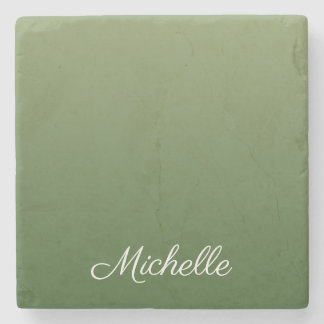 Porta-copo De Pedra Tecla verde personalizada