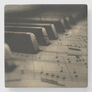Porta-copo De Pedra Teclas de Piano de Música Antiga