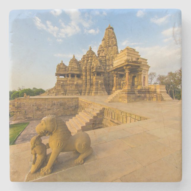 Porta-copo De Pedra Templos hindus em Khajuraho (Frente)