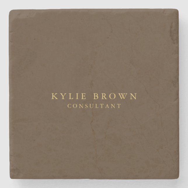 Porta-copo De Pedra Tendência Profissional Dourada Moderna Na moda Bro (Frente)