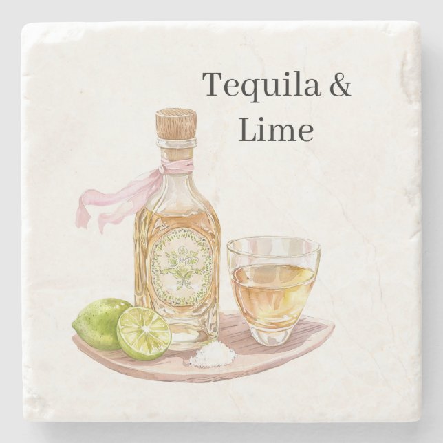 Porta-copo De Pedra Tequila & Limão (Frente)