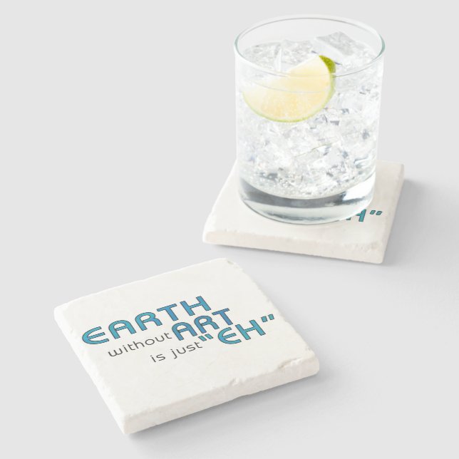 Porta-copo De Pedra Terra sem Arte (Lateral)