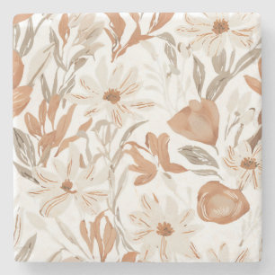 Porta-copo De Pedra Terracotta Wildflower Rustic Boho Drink Acessório