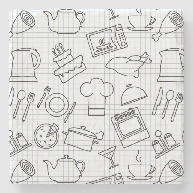 Porta-copo De Pedra Teste padrão 4 da cozinha (Frente)