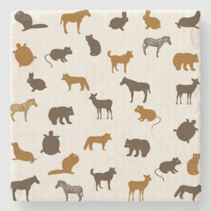 Porta-copo De Pedra Teste padrão animal 1