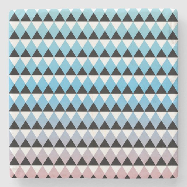 Porta-copo De Pedra Teste padrão asteca tribal de Ombre (Frente)