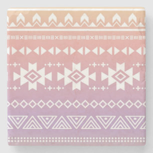 Porta-copo De Pedra Teste padrão asteca tribal do ombre