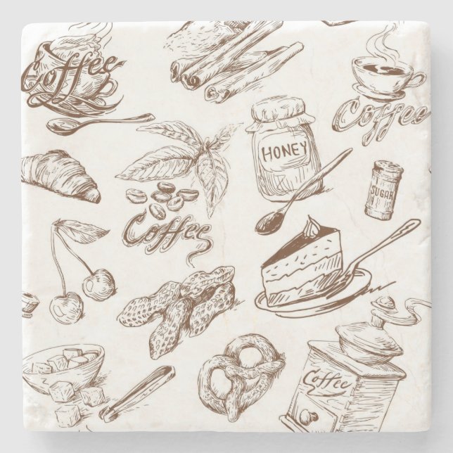 Porta-copo De Pedra Teste padrão de papel (Frente)