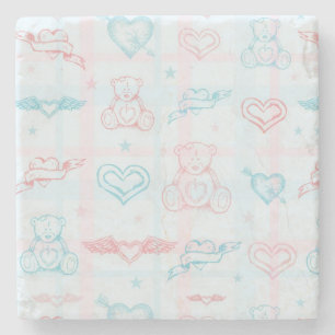 Porta-copo De Pedra teste padrão do bebê com urso de ursinho