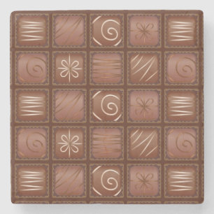 Porta-copo De Pedra Teste padrão do chocolate