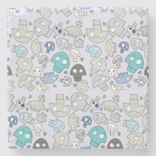 Porta-copo De Pedra Teste padrão do crânio