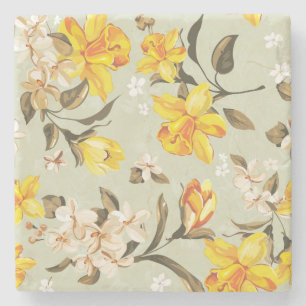 Porta-copo De Pedra Teste padrão floral brilhante bonito à moda