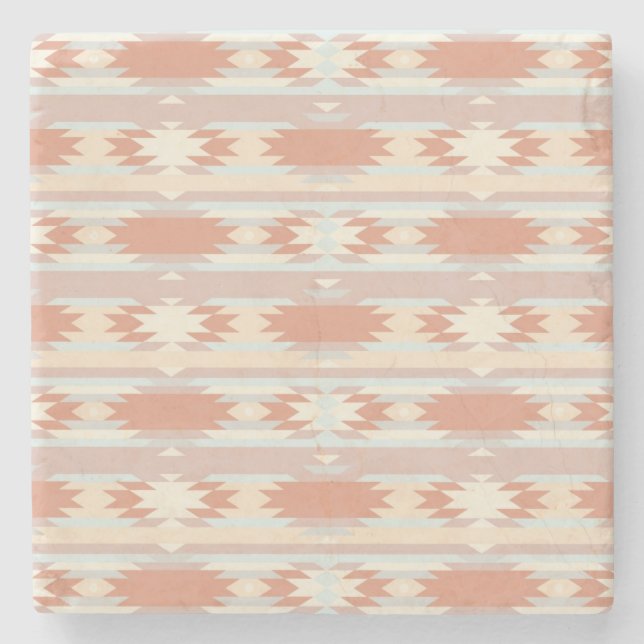 Porta-copo De Pedra Teste padrão geométrico no estilo asteca 3 (Frente)