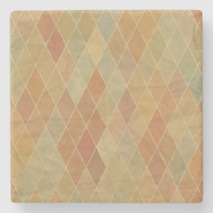 Porta-copo De Pedra Teste padrão geométrico retro 2