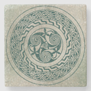 Porta-copo De Pedra Teste padrão irlandês do medalhão de Knotwork d