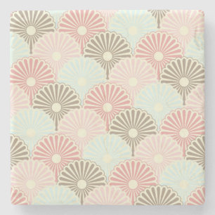 Porta-copo De Pedra Teste padrão japonês do vintage