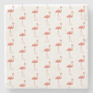 Porta-copo De Pedra Teste padrão simples do flamingo cor-de-rosa
