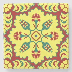 Porta-copo De Pedra Teste padrão turco da tulipa do otomano no