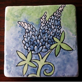 Porta-copo De Pedra Texas Bluebonnets
