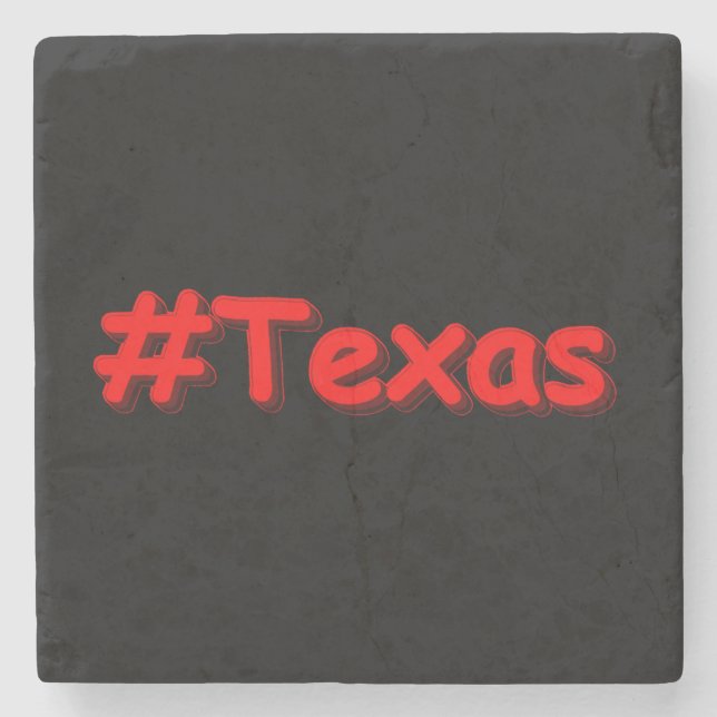 Porta-copo De Pedra "#Texas " Design bonito. Comprar Agora (Frente)