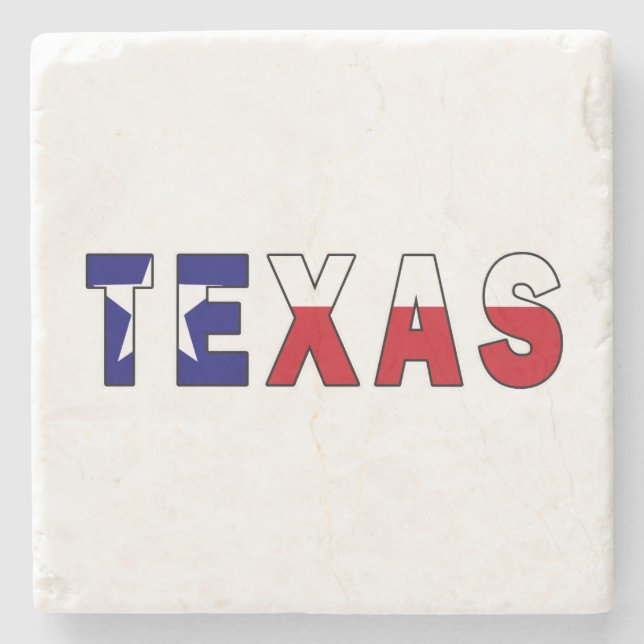Porta-copo De Pedra Texas Flag (Frente)