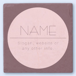 Porta-copo De Pedra Texto moderno personalizável com limite