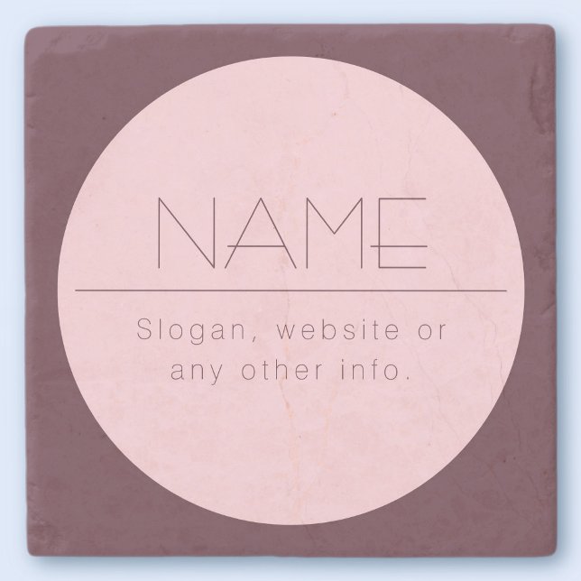 Porta-copo De Pedra Texto moderno personalizável com limite (Criador carregado)