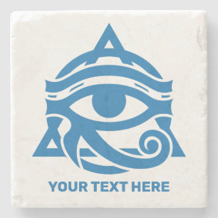 Porta-copo De Pedra Texto Personalizado e Olho de Cor do Horto