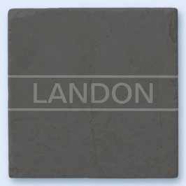 Porta-copo De Pedra Texto personalizável | Cinzas negras e negras mode