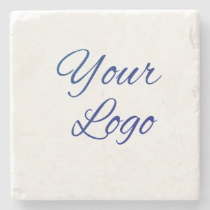 Porta-copo De Pedra texto simples mínimo adicione seu logotipo/design