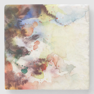 Porta-copo De Pedra Textura abstrata do grunge da aguarela com pintura