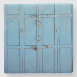 Porta-copo De Pedra Textura Azul Aqua De Porta Da Porta copos Quadrada