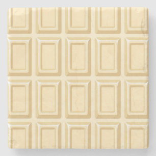 Porta-copo De Pedra Textura branca do bar de chocolate