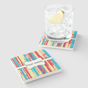 Porta-copo De Pedra Textura de aquarelas