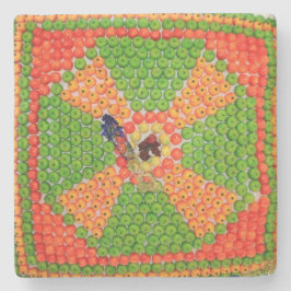 Porta-copo De Pedra Textura Design de fruta de  da Porta copos Quadrad