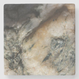 Porta-copo De Pedra Textura preto e branco de mineral de quartzo