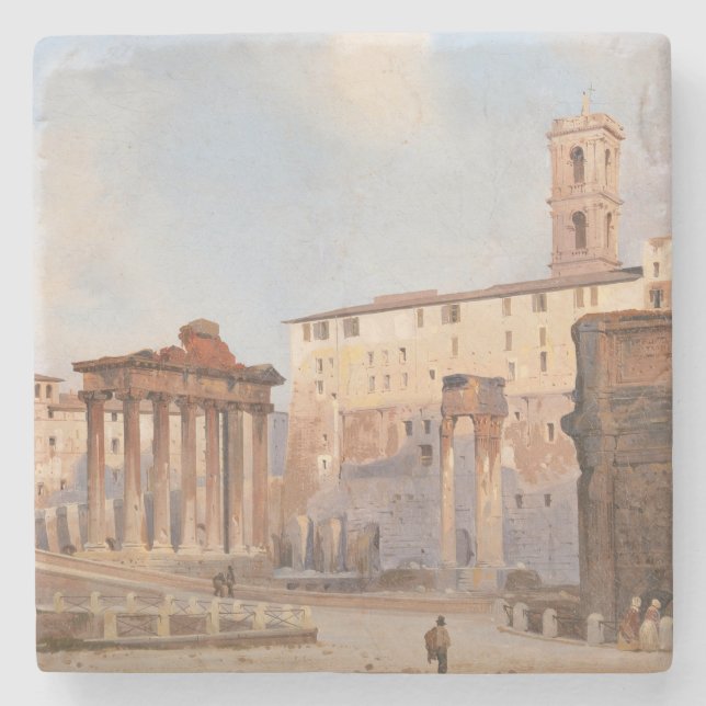 Porta-copo De Pedra The Ancient Roman Forum (por Ippolito Caffi) (Frente)